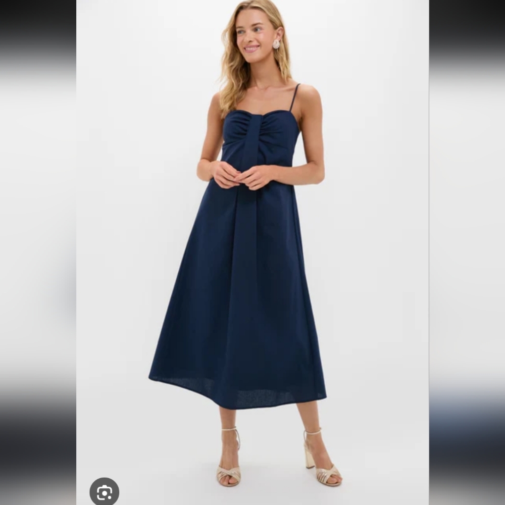 Elegant Navy Midi Dress